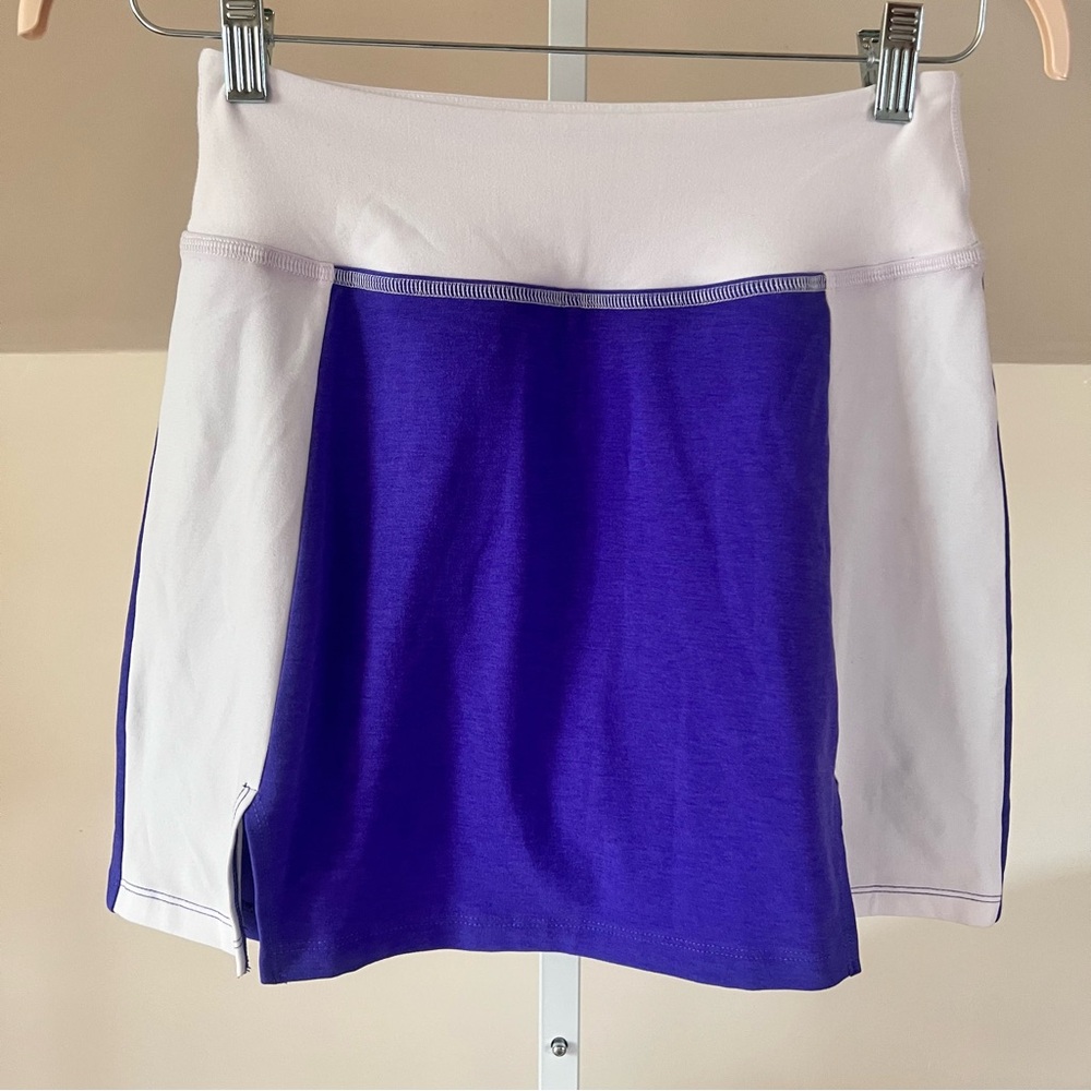 BEYOND YOGA Purple and White Spacedye Athletic Skort Size Small Tennis Skirt